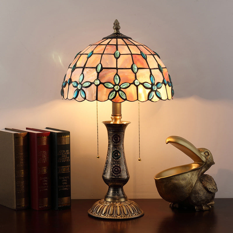 Tiffany European Shell Pattern 2-Light Table Lamp