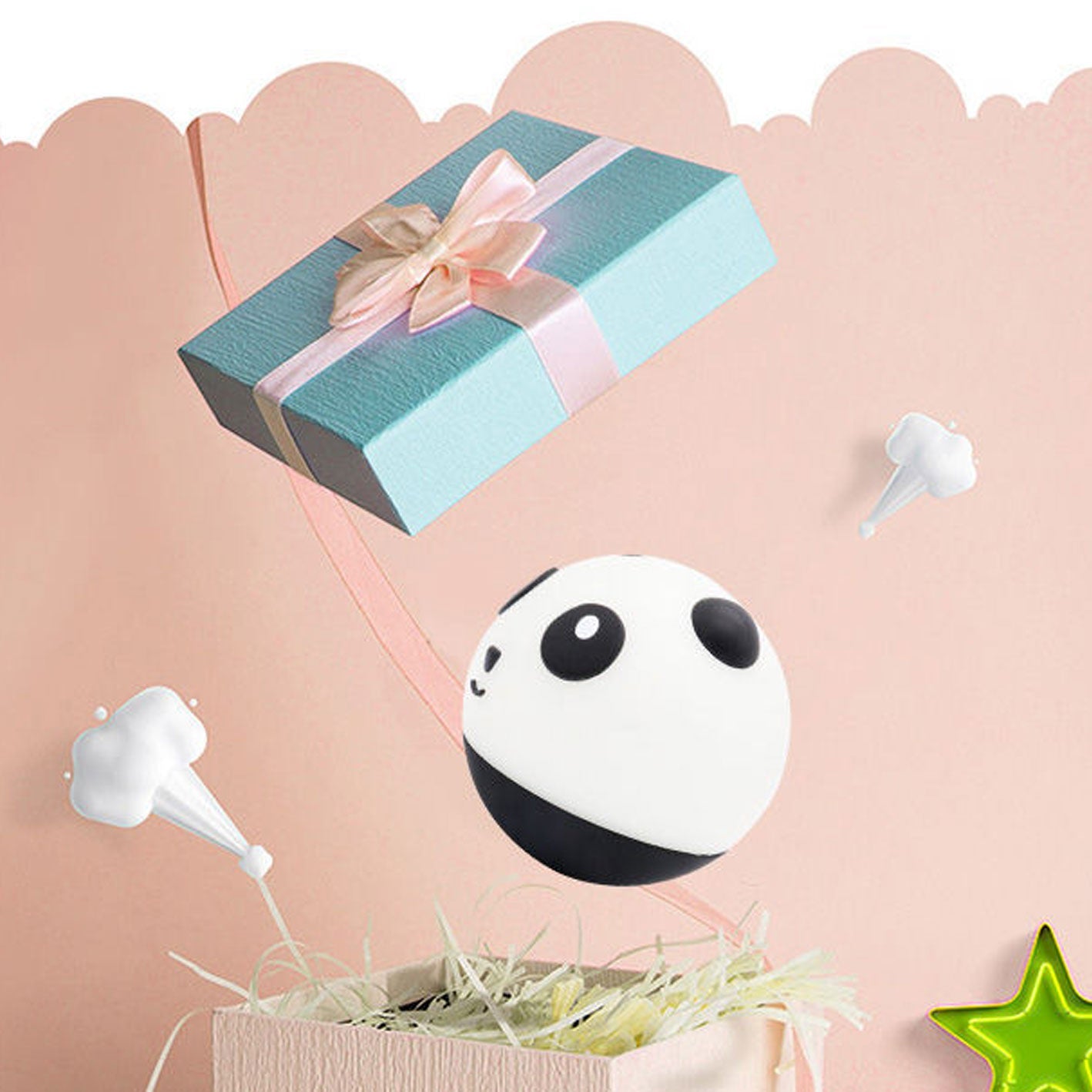 Cute Panda Tumbler Silicone LED Night Light