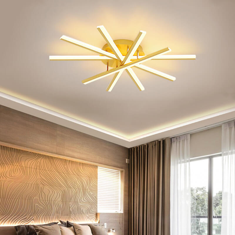 Nordic Creative Line 1灯 LED セミフラッシュマウントシーリングライト