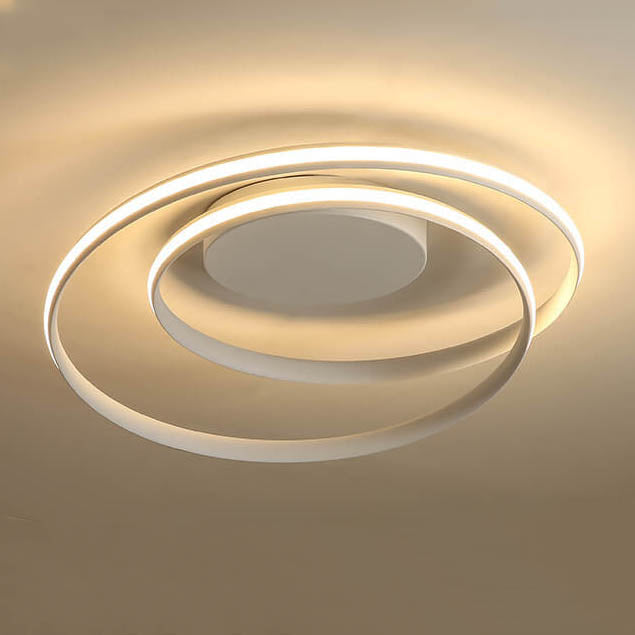 Modern Creative Circle Aluminum 1-Light LED Flush Mount Ceiling Light