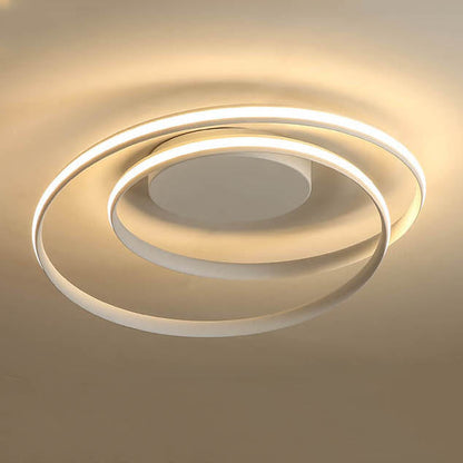 Modern Creative Circle Aluminum 1-Light LED Flush Mount Ceiling Light