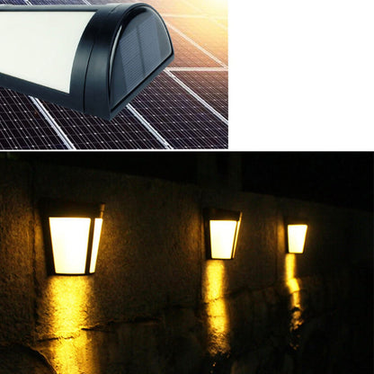 European Solar 6 LED Outdoor Patio Fence Wall Sconce Lamp