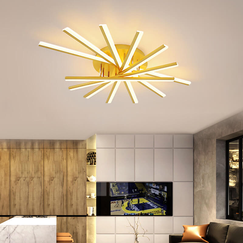 Nordic Creative Line 1灯 LED セミフラッシュマウントシーリングライト