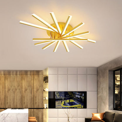 Nordic Creative Line 1灯 LED セミフラッシュマウントシーリングライト