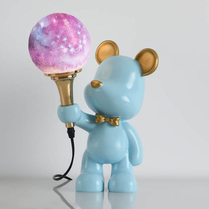 Creative Cartoon Bear Resin 1-Light Night Light Table Lamp