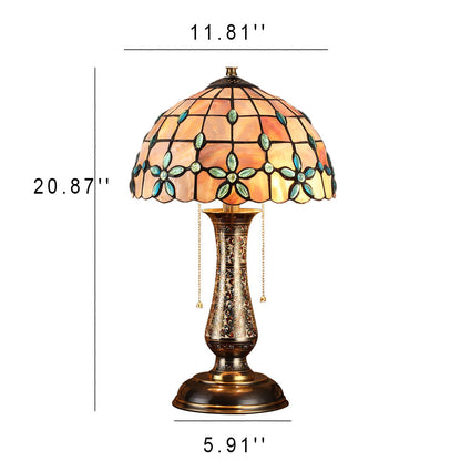 Tiffany European Shell Pattern 2-Light Table Lamp