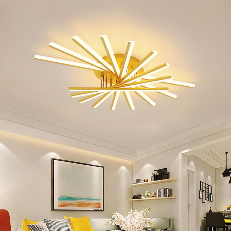 Nordic Creative Line 1灯 LED セミフラッシュマウントシーリングライト