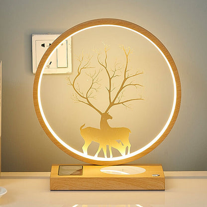 Creative Iron Aluminum LED Wireless Charging Bluetooth Speaker Table Lamp