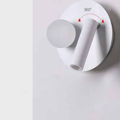 مصباح حائطي LED للقراءة مصنوع من الحديد الأكريليكي دائري/مربع بتصميم بسيط على الطراز الاسكندنافي 