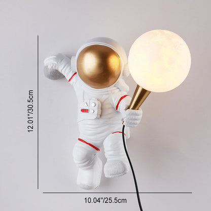 現代的でクリエイティブな樹脂製ABS製宇宙飛行士1灯テーブルランプ（寝室用） 