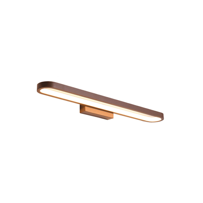 European Minimalist Circular Aluminum Vanity Light LED Mirror Front Wall Sconce Lamp