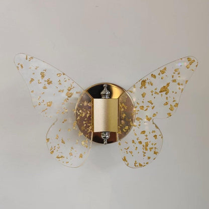 Modern Creative Gold Foil Acrylic Butterfly LED Wall Sconce Lamp