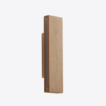 Japanese Minimalist Log Rectangular Flat Rotatable LED Wall Sconce Lamp