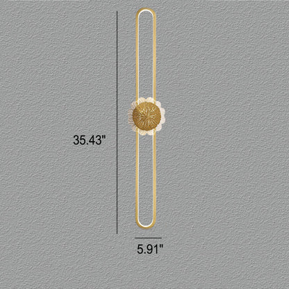 Industrial Full Copper Minimalist Creative Ring Design LED Wall Sconce Lamp