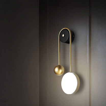 Nordic Luxury Gold U-shaped Iron Acrylic LED Wall Sconce Lamp