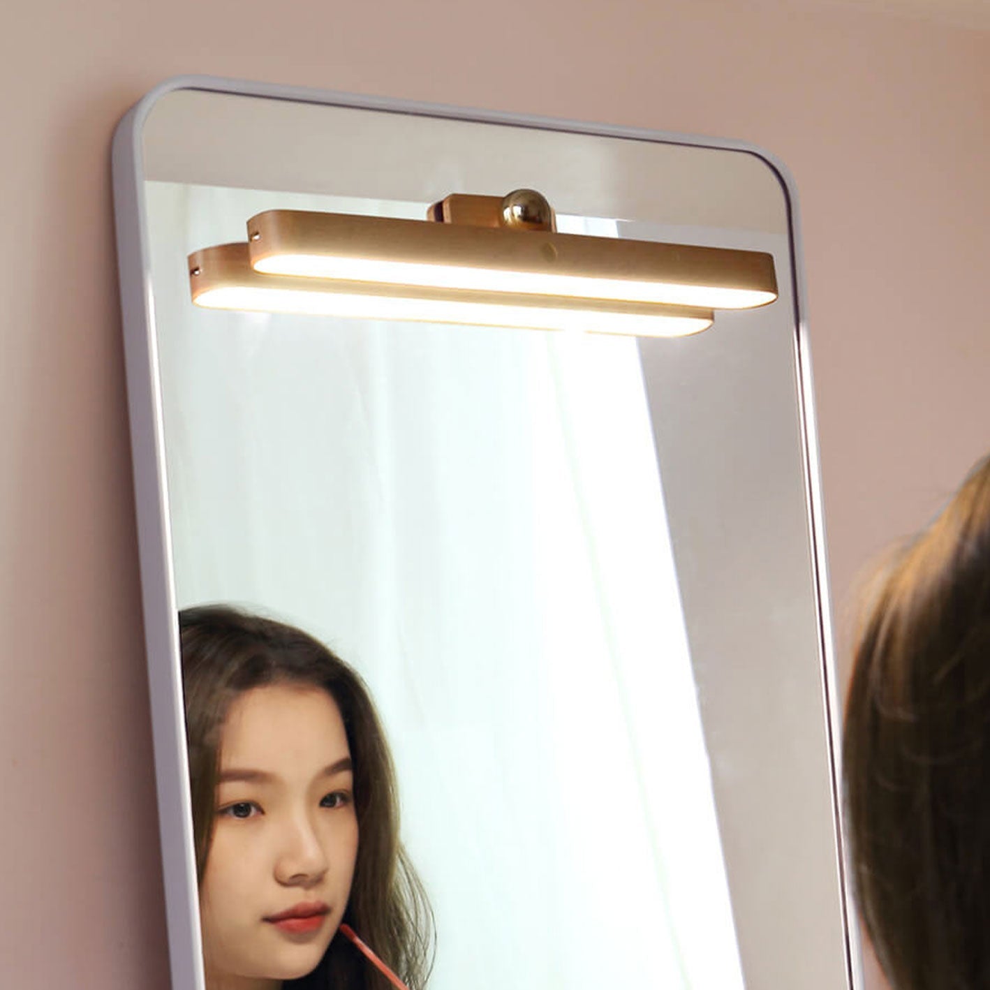 Modern Wooden Strip USB Magnetic LED Mirror Front Wall Sconce Lamp
