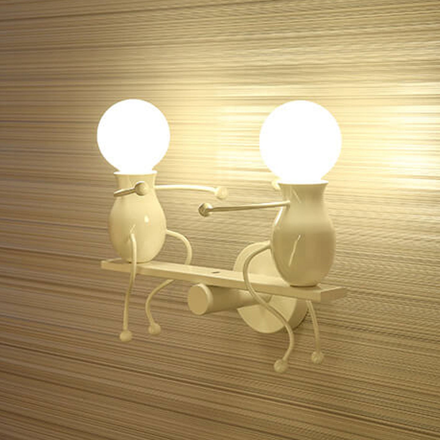 Modern Creative Two Little People 2-Light Wall Sconce Lamp
