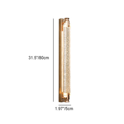 Modern Luxury Iron Crystal Strip Cubic LED Wall Sconce Lamp For Living Room