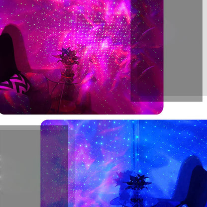 Rotary Three-speed Dimming USB LED Aurora Star Projection Lamp