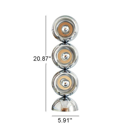 Nordic Minimalist Chrome Metal Orb 1/2/3 Light Table Lamp