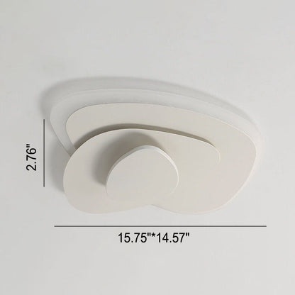 Nordic Simple Geometric Wrought Iron Acrylic LED Flush Mount Ceiling Light