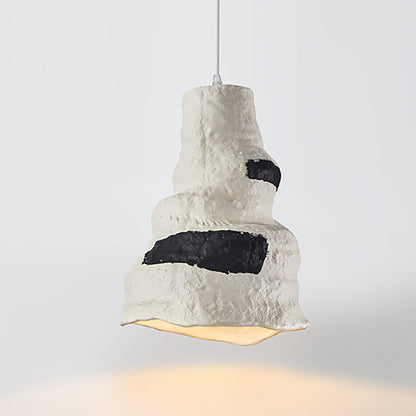 Contemporary Nordic Polystyrene Pudding Moon 1-Light Pendant Light For Dining Room