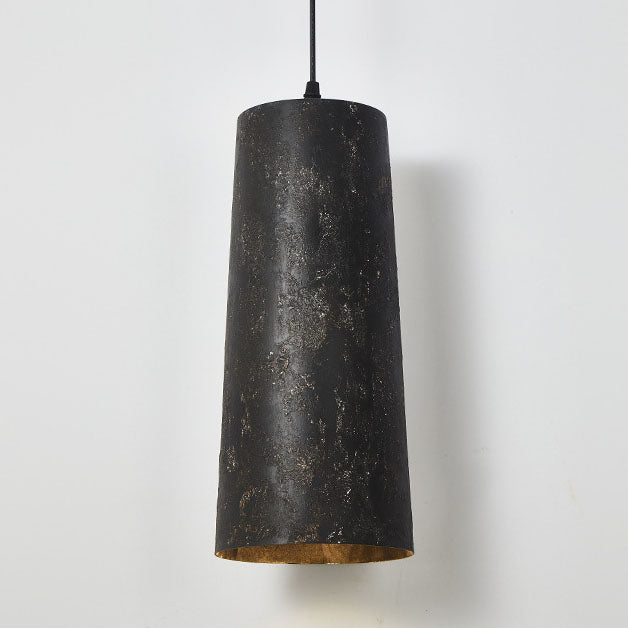 Industrial Japanese Simple Steel Cylinder 1-Light Pendant Light