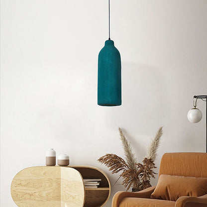 Contemporary Scandinavian Polystyrene Bottle 1-Light Pendant Light For Dining Room