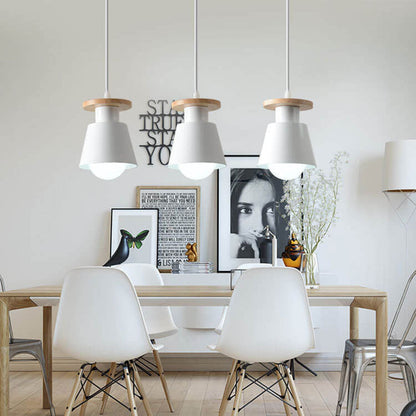 Nordic Bell-shaped Geometric 1-Light Pendant Light