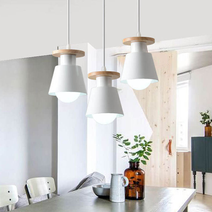 Nordic Bell-shaped Geometric 1-Light Pendant Light