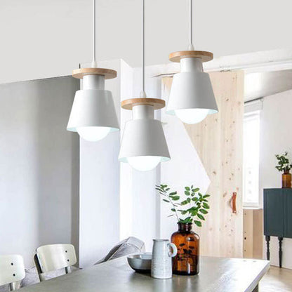 Nordic Bell-shaped Geometric 1-Light Pendant Light