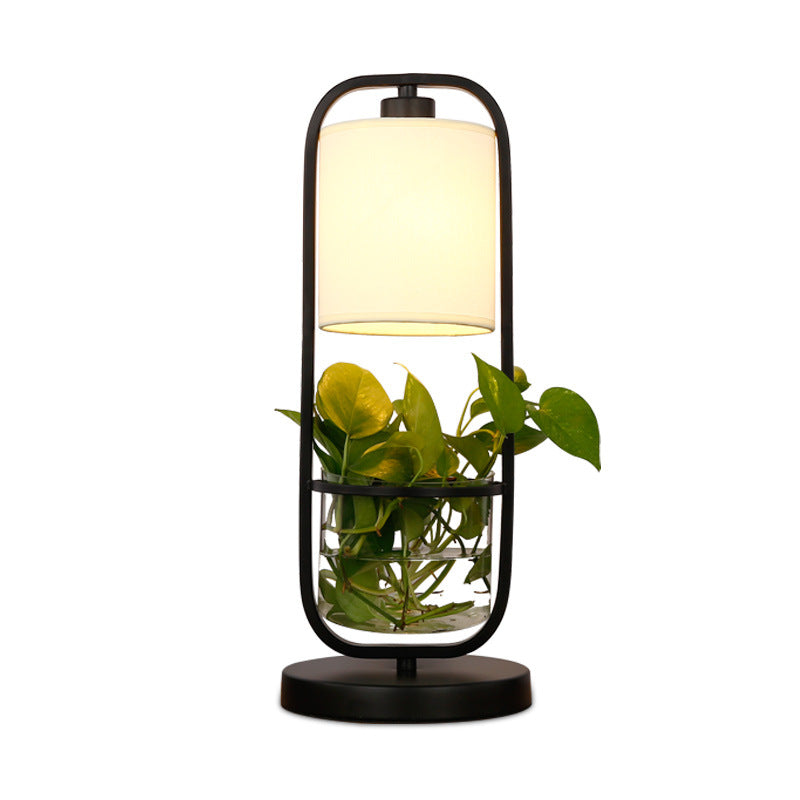 Modern Art Deco Glass Creative Plant Hydroponic 1-Light Table Lamp