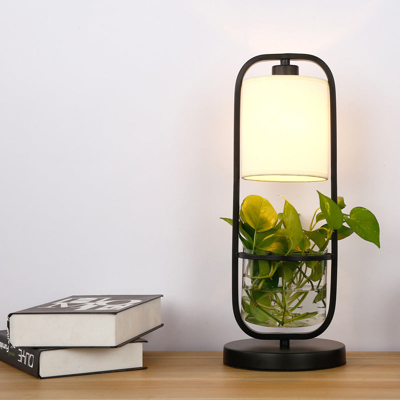 Modern Art Deco Glass Creative Plant Hydroponic 1-Light Table Lamp