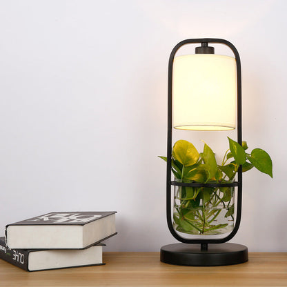 Modern Art Deco Glass Creative Plant Hydroponic 1-Light Table Lamp