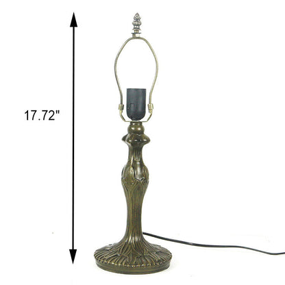 European Style Tiffany Gemstone Flower Dome 1-Light Table Lamp