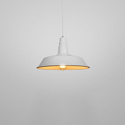 Contemporary Industrial Round Iron 1-Light Pendant Light For Living Room