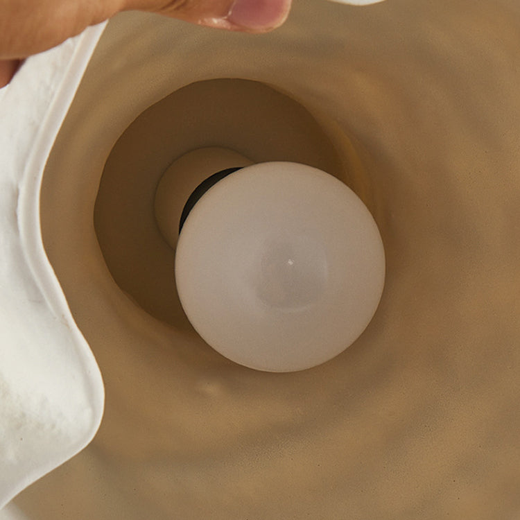 Contemporary Nordic Polystyrene Pudding Moon 1-Light Pendant Light For Dining Room