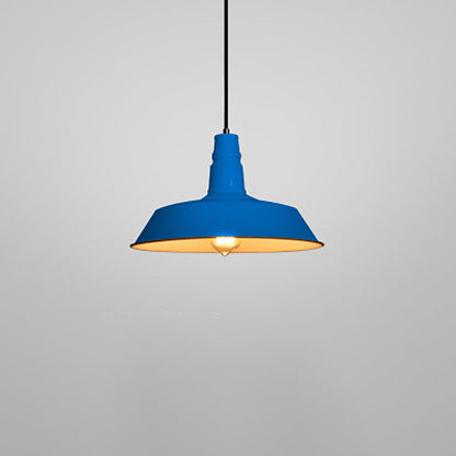 Contemporary Industrial Round Iron 1-Light Pendant Light For Living Room
