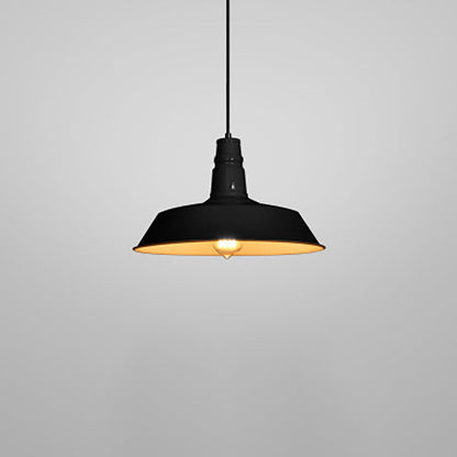Contemporary Industrial Round Iron 1-Light Pendant Light For Living Room