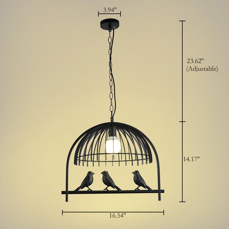 Modern Creative Bird Cage 1-Light Pendant Light