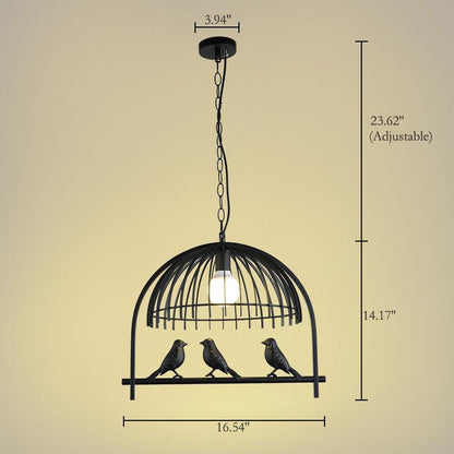 Modern Creative Bird Cage 1-Light Pendant Light