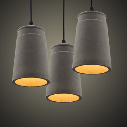Industrial Simplicity  Cement Geometric 1-Light  Pendant Light