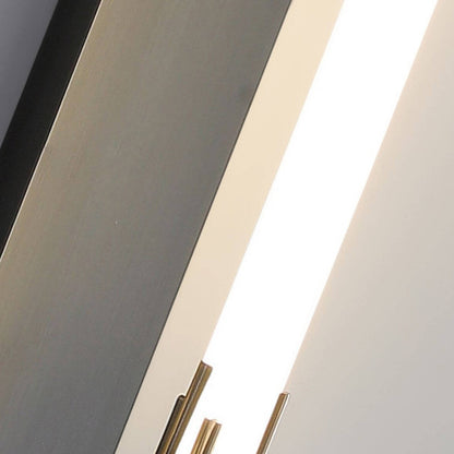 Modern Minimalist All Copper Straight Strip LED Wall Sconce Lamp