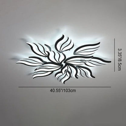 Modern Creative Personality Acrylic Flower Shape LED Semi-Flush Mount Ceiling Light