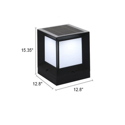 Modern Simple Solar Quadrupole Waterproof Outdoor Garden Column Post Head Light