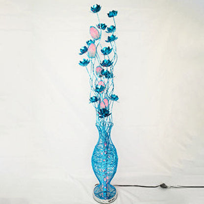 European Style Vase Flower Design Aluminum LED Standing Floor Lamp