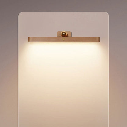 Modern Wooden Strip USB Magnetic LED Mirror Front Wall Sconce Lamp