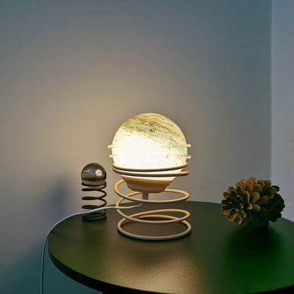 Nordic Creative Glass Ball Spring Base Design 1-Light Table Lamp