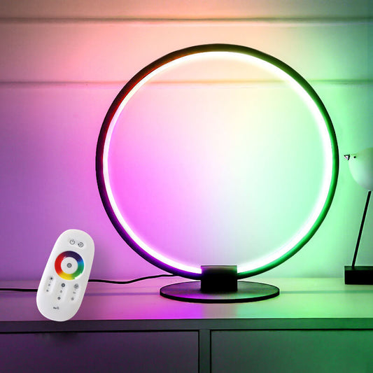 Modern Acrylic Ring Design RGB Lighting LED Table Lamp