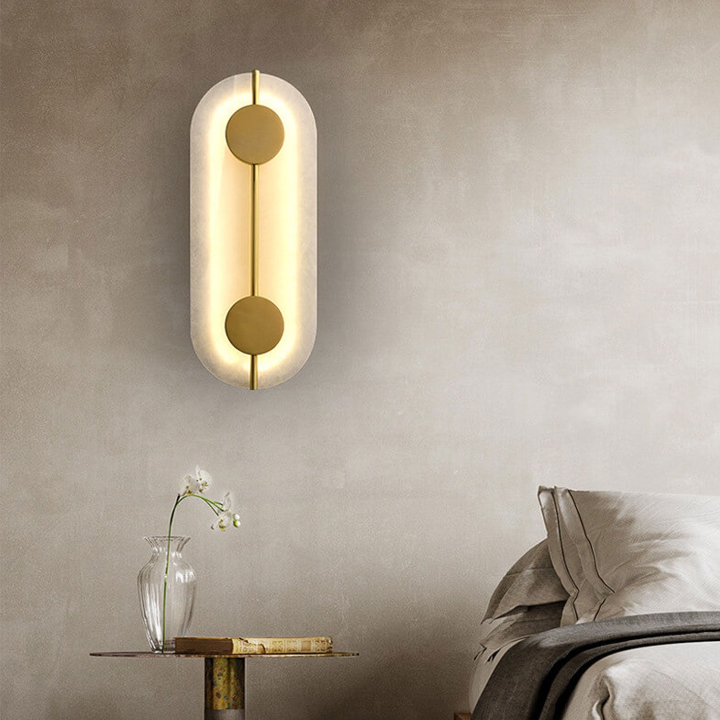 مصباح حائط LED دائري حديدي حديث 